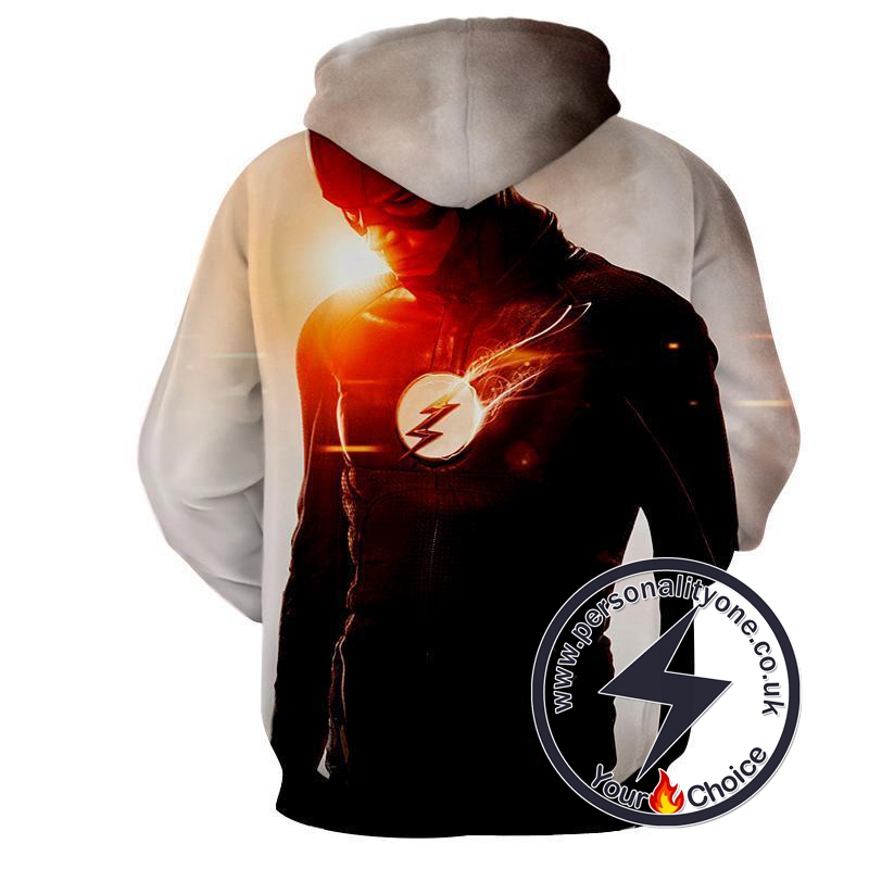 Flash Printed White - The Flash Hoodies - Star Lab